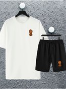 Resim macklin Unisex Kadın Erkek Marvel Groot Baskılı Oversize Tshirt Ve Şort Eşofman Takımı 