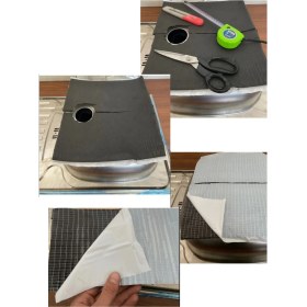 Resim Kl Home Şangırtı Şungurtu Ses Son - Lavabo Evyeler Paslanmaz Altına Ses Kesici Yalıtım 30X15CM-2PARÇA 