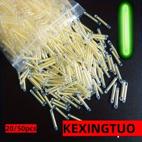 Resim 20/50 adet KEXINGTUO Floresan Parlayan Çubuklar - Karışık Renkler, Elektriksiz Gece Balıkçılık Işıkları, Gece Balıkçılığı için Dayanıklı Karanlıkta Parlayan Şamandıralar, Paskalya ve Şükran Günü Dış Aktiviteler 