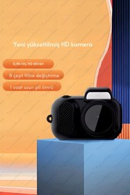 Resim ShinyTouch Mini Retro Kamera Anahtarlık(MİCROSD KART DAHİL) 