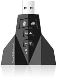 Resim Harici USB 3D Ses Kartı 7.1 Sanal Ses Adaptörü USB 2.0 Tak ve Çalıştır, DRSES196 