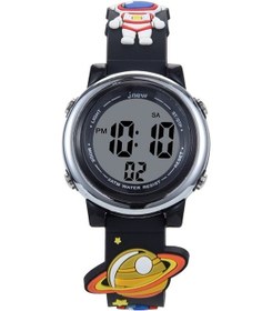 Resim Sones Jnew A380-86195 Çocuk Karikatür Kiraz Çiçeği Su Geçirmez Zaman Tanıma Renkli Led Elektronik Saat Beyaz 