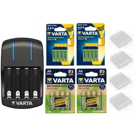 Resim Varta Plug Şarj Cihazı + 8x2100 Mah Aa + 8x800 Mah Aaa Şarjlı Pil (Hediyeli) 