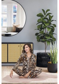 Resim Bebekokusu Rahat Ve Şık Kadın Pijama - Leopar LEOPAR 