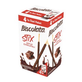 Resim Biscolata Stix Sütlü Çikolatalı Bisküvi 4x35 G 