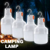 Resim 4 Adet LED Kamp Feneri, Şarj Edilebilir USB Eller Serbest Açık Çadır Işığı Kancalı, Çok Fonksiyonlu El Feneri Macera, Tırmanma, Acil Durum, Tatiller İçin - Mat ABS, 36V Maks 