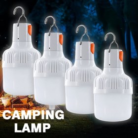 Resim 4 Adet LED Kamp Feneri, Şarj Edilebilir USB Eller Serbest Açık Çadır Işığı Kancalı, Çok Fonksiyonlu El Feneri Macera, Tırmanma, Acil Durum, Tatiller İçin - Mat ABS, 36V Maks 