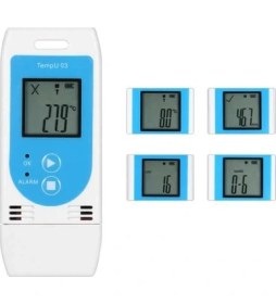 Resim TempU 03 Otomatik Pdf Özellikli Sıcaklık Nem Kayıt Cihazı 