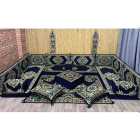 Resim Coton Şark Köşesi Minder, Kilim Konsept Lacivert 20 Parça 