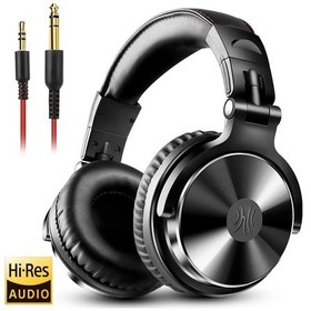 Resim Siyah Oneodio Pro 10 Kablolu Kulaklık Kulak Üstü Hi-res Ses Kablolu Kulaklık Mikrofonlu Studio Dj Stereo Kulaklık 3.5mm/6.35mm 
