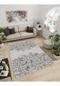 Resim Dijidekor Işıltı Koleksiyonu Model78 Süngerli Dijital Baskılı Saçaksız Mutfak Halısı Yolluk 