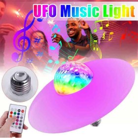 Resim HRZ Akıllı Ufo Bluetooth Kristal Top Led Ampul Uzaktan Kumanda 48w Rgb 