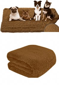Resim Bundera Peluş Kahverengi Küçük Irk Köpek Yatağı 
