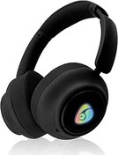 Resim OVLENG Kablosuz Bluetooth kulaklık, kulak üstü kulaklık, katlanabilir, kablosuz, 3,5 mm AUX, entegre mikrofonlu, arka plan aydınlatmalı RGB LED, siyah 