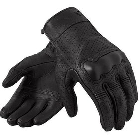 Resim Rev'ıt Heıghts Deri Korumalı Motosiklet Eldiveni Siyah 