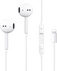 Resim Kablolu Kulakiçi Kulaklıklar, Dahili Mikrofon ve Ses Kontrollü Kulaklıklar, Müzik Kontrolü, Telefon Görüşmeleri, Gürültü Yalıtım Kulaklıkları iPhone 14/13/12/11/XR/XS/X/8/7/SE/Pro Max Tak ve Çalıştır 