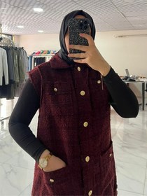 Resim Armine Tüvit Yelek - Bordo / 44 