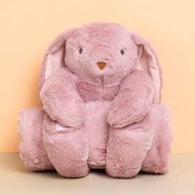 Resim Little Dreams ebebek Little Dreams Tavşan Oyuncaklı Kız Battaniye 70x78 cm Kız Bebek 