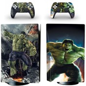 Resim cosy home gift Hulk Playstation 5 Standart Dijital Versiyon Sticker Kaplama Seti 