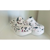 Resim Drmoon Güzelik Salonu Desenli Airmax Taban Hakiki Deri Sabo Kadın Terlik Beyaz 
