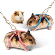 Resim Hamsterler için Çanlı Ayarlanabilir Naylon Hamster Tasma, Elde Yıkanabilir, Makinede Yıkanabilir, Hamsterler, Evcil Hayvan Kafesi, Eğitim ve Oyunlar için 
