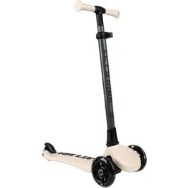 Resim Let's Be Child Let's Ride 3 Tekerlekli Katlanabilir Işıklı Scooter Bej 