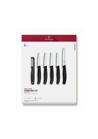 Resim Victorinox 6.7113.61g Swiss Classic 6 Parça Soyma Bıçağı Ve Soyacak Seti Siyah 