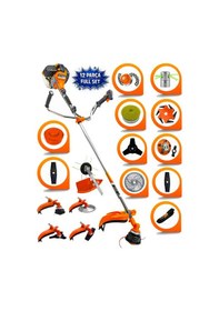 Resim Eısenn German 12 In 1 Xm Euro Torq Metal Şanzuman Yan Tipi Ot Çim Çalı Çayır Biçme Tırpanı 