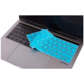 Resim Macbook Uyumlu Pro Klavye Koruyucu Uk-eu İngilizce Touchbarlı A1706 A1989 A2159 A1707 A1990 İle Uyumlu Açık Mavi 