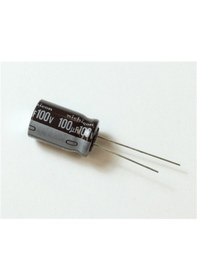 Resim 100uF 100V Kondansatör 8x12mm 