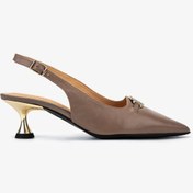 Resim Valmenti Kadın Vizon Hakiki Deri Slingback Ayakkabı 611 H51005 Bn Ayk Sk25-26 Stone Leather Vizon 