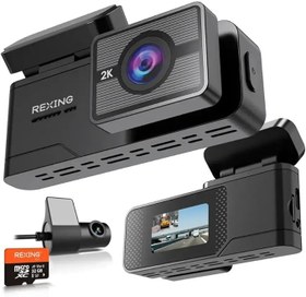 Resim Rexing C2 2K+1080P WiFi Araç Kamerası + 32GB SD Kart 