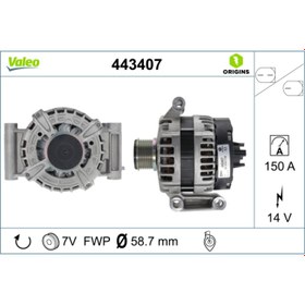 Resim ALTERNATOR BOXER III JUMPER III C81 110BG C96 130BG C110 150BG EURO5 V347 11>14 TRANSIT CUSTOM V363 14> 2.2TDCI 155 CC1T10300CA 