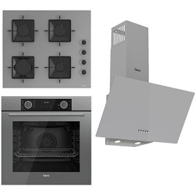 Resim Fryart SS Serisi Gri Ankastre Set (SS208 - XE63CPR - D088) 