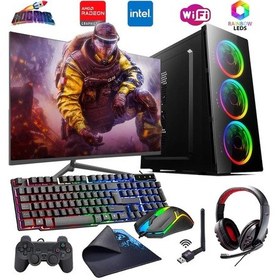 Resim Collect RKT980337 i5-3470 8 GB 480 GB SSD 4 GB RX550 24" Free Dos Masaüstü Oyuncu Bilgisayarı 