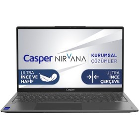 Resim Casper Nirvana X700.5500-8V00X-G-F AMD Ryzen 5 5500U 15.6" 8 GB RAM 500 GB NVMe SSD Siyah Laptop 