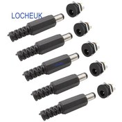 Resim 5 Set 2.1Mm Erkek Jak Fiş +Dc Vidalı Dişi Şase Power Jack Seti 