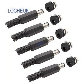 Resim 5 Set 2.1Mm Erkek Jak Fiş +Dc Vidalı Dişi Şase Power Jack Seti 