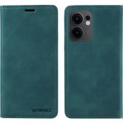Resim Oppo Reno13 F/ Oppo Reno13 F 5g Standlı Cüzdan Kılıf Deri Telefon Kılıfı - Yeşil Yeşil 
