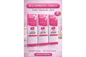 Resim Bezos Biowet Ağda Bezi 2 Metre Spatula Hediyeli Epilasyon Bezi Dayanıklı Tüy Dökme Bezi 6 Paket 
