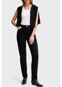 Resim Calvin Klein Bayan Kot Pantolon Lv047d843g Twm Siyah Siyah 