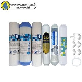 Resim Pemax Water Solutions Purefer Açık Kasa Çift Sedimentli Sertifikalı 6'lı Mebransız Şeffaf 4'lü Mineral-B12 Alkali 