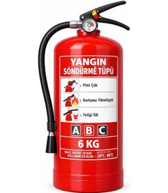 Resim Ekonomik Kuru Kimyevi Tozlu Yangın Söndürücü Tüp 