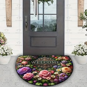 Resim WELCOME Çiçekli Hoşgeldiniz Matı - Kaymaz, Yıkanabilir Polyester Mat ile Canlı Gül ve Çiçek Tasarımı, İç/Dış Mekan Girişleri için Mükemmel, Paskalya, Anneler Günü, Şükran Günü, Mezuniyet ve Daha Fazlası İçin İdeal, İç Mekan Hoşgeldiniz Matı | Çiçekli Hoşgeldiniz Matı | Dayanıklı Hoşgeldiniz Matı, Hoşgeldiniz Matı 