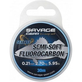 Resim Savage Gear Semi-Soft Fluorocarbon Seabass 30 M Clear Misina 