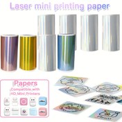 Resim 57mm Holografik Termal Transfer Kağıdı - Kendinden Yapışkanlı Mini Yazıcı Etiketleri, Teşekkür Kartları, Promosyonlar ve Daha Fazlası İçin DIY Parıltılı Etiketler (C9/X5/X6/C15/C19 Uyumlu), Mini Yazıcı Aksesuarları, Promosyon Ürünleri, Canlı Baskı Kalitesi, Dayanıklı Yapışkanlı Etiketler 