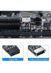 Resim 4936 Usb 2.0 9 Pin - Type-e Anakart Çevirici Dönüştürücü Adaptör 