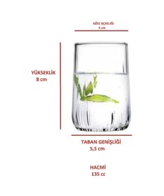 Resim Paşabahçe 420522 Nova Kahve Yanı Su Bardağı 6'lı 135 Cc Beyaz 