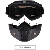 Resim Jokmae Çıkarılabilir Motosiklet Gözlük Maskesi Rüzgar Koruma Şeffaf 