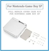 Resim KOSDFOGE Nintendo Game Boy Advance GBa SP Koruyucu ABS Kasa Kapağı Tamir Parçaları Kiti ile Uyumlu(Silver) 